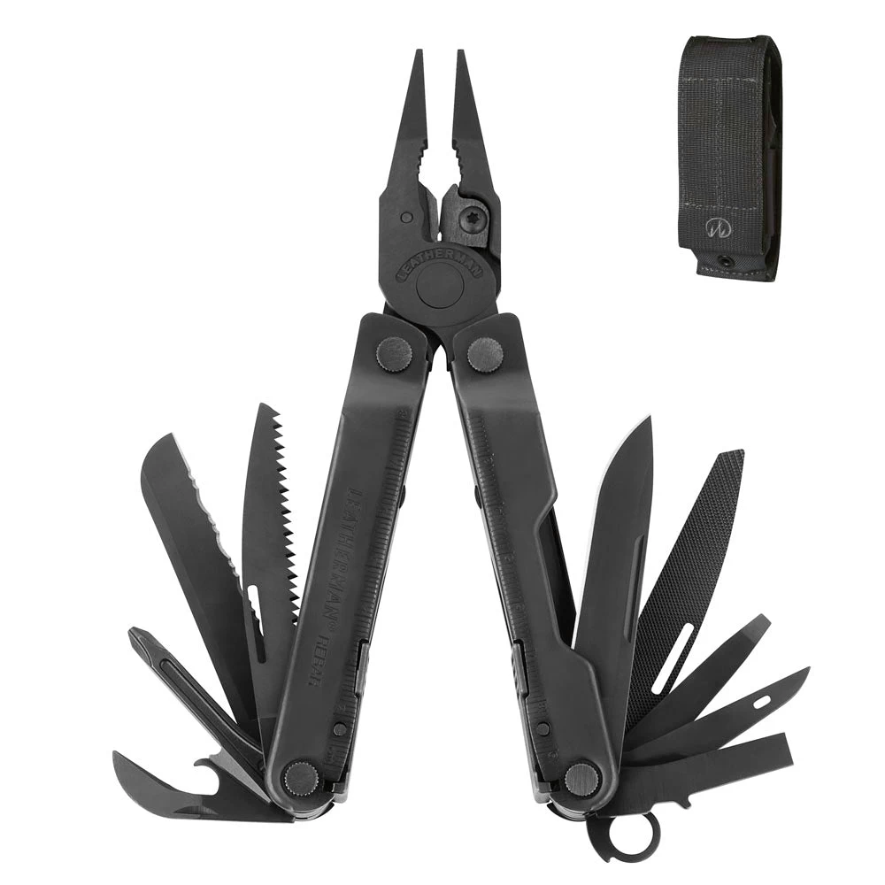 Leatherman Rebar Black Multi-Tool With Black MOLLE Sheath