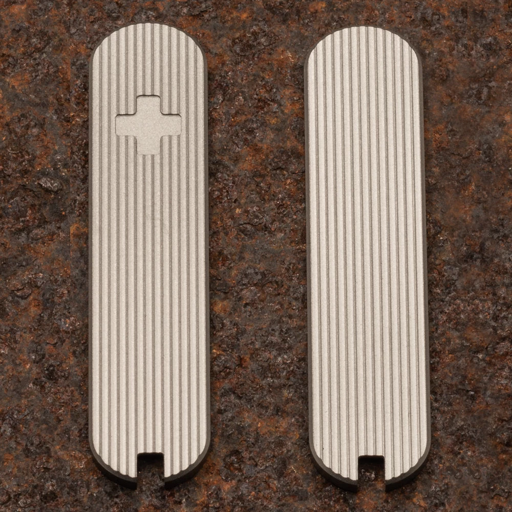 Daily Customs Pinstripes Titanium Plus Handles For 58.2 Mm Swiss Army Knives
