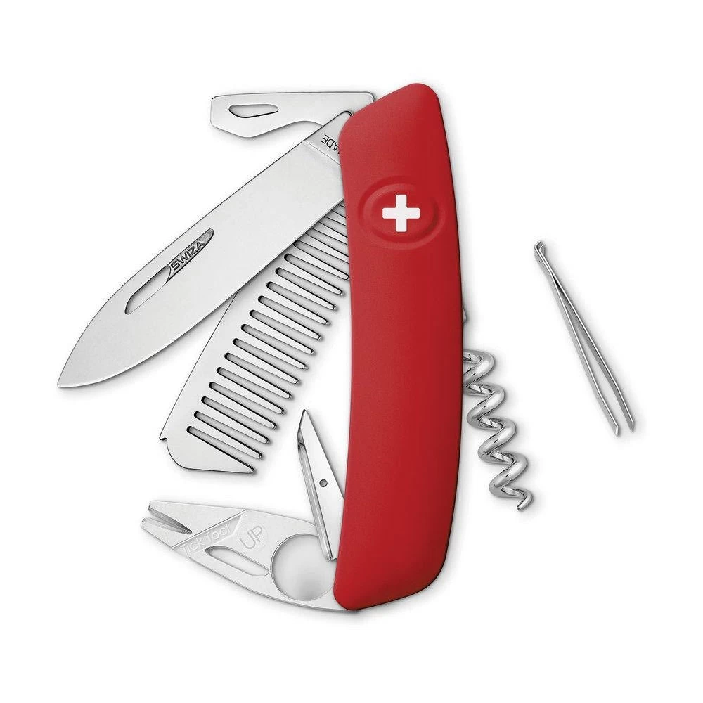 Swiza CO05TT Swiss Pet And Outdoor Pocket Knife, Red