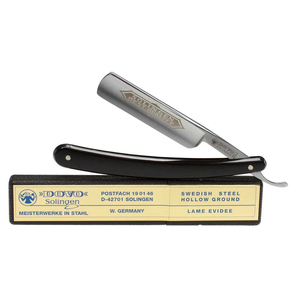 Dovo Classic Straight Razor, Black Handle - Image 2