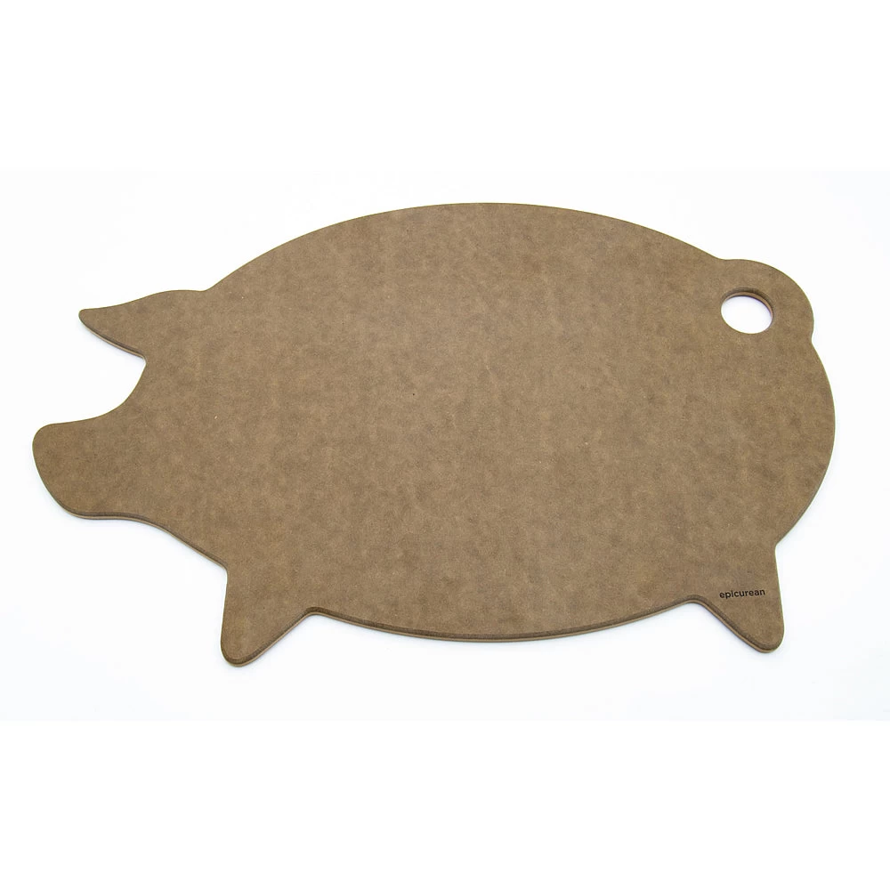 Epicurean Modern Animal Pig Cutting Board - Nutmeg