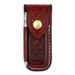 Victorinox Zermatt Medium Brown Leather Pouch With Steel For Swiss Army Knives