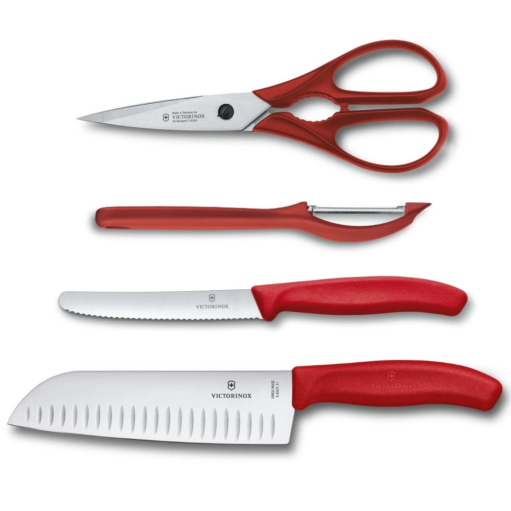 Victorinox Swiss Classic Red 4-Piece Kitchen Set