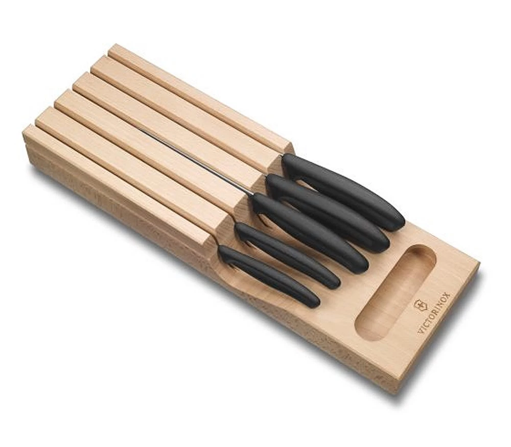 Swiss Classic 5-Piece Knife Set With In-Drawer Knife Holder By Victorinox